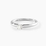 Bague Solitaire Flora Or Blanc Diamant - Bagues solitaires Femme | Histoire d&rsquo;Or
