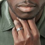 Bague Mollie Acier Blanc - Bagues fantaisie Homme | Histoire d&rsquo;Or