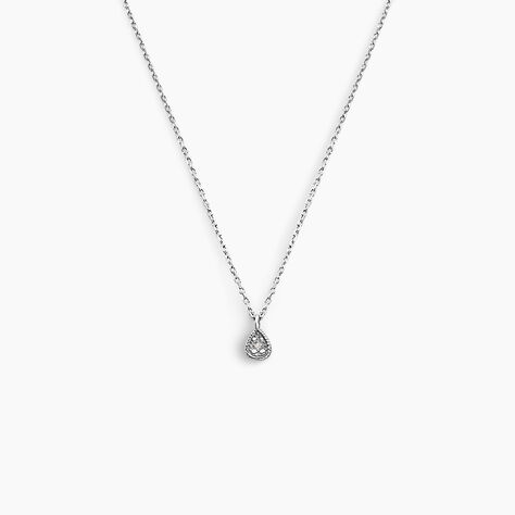 Collier Mon 1er Diamant Or Blanc Diamant - Colliers Femme | Histoire d’Or