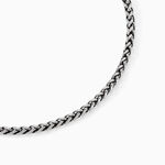 Collier Raph Maille Palmier Acier Gris - Bijoux sans pierre Homme | Histoire d&rsquo;Or