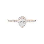 Bague Solitaire Tatiana Or Rose Diamant - Bagues solitaires Femme | Histoire d&rsquo;Or