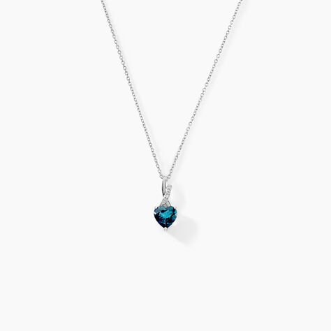 Collier Clothilde Or Blanc Topaze Et Oxyde De Zirconium - Colliers Femme | Histoire d’Or