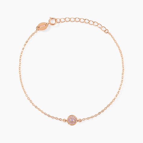Bracelet Auxana Argent Rose Oxyde De Zirconium - Bracelets Femme | Histoire d&rsquo;Or