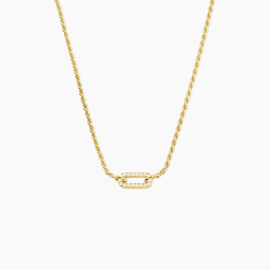 Collier Lucienne Argent Jaune Oxyde De Zirconium - Colliers Femme | Histoire d&rsquo;Or