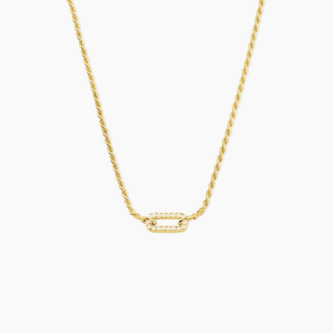 Collier Lucienne Argent Jaune Oxyde De Zirconium - Colliers Femme | Histoire d&rsquo;Or