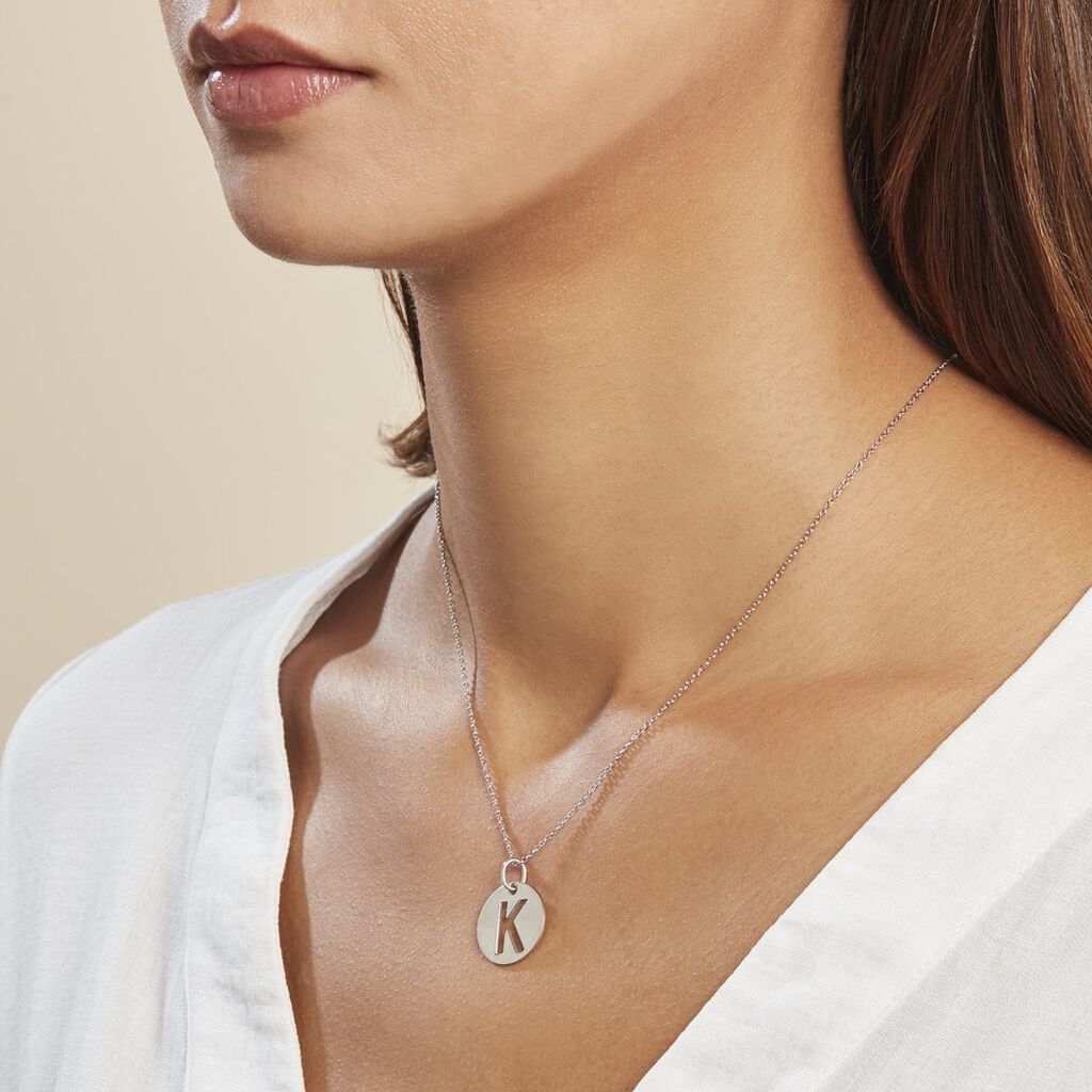 Pendentif Elio K Argent Blanc - Pendentifs Famille | Histoire d’Or