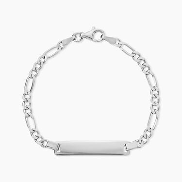 Bracelet Identit&eacute; Vivian Argent Blanc