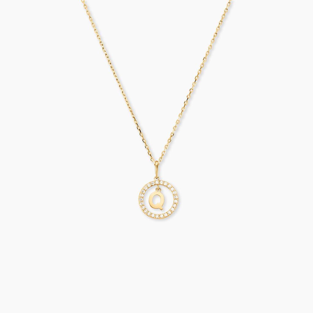Pendentif Gabe Or Jaune Oxyde De Zirconium - Pendentifs Femme | Histoire d&rsquo;Or