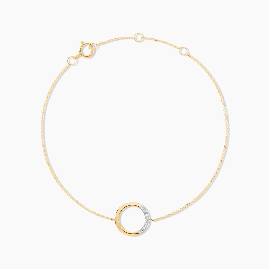 Bracelet Or Jaune Vahina Diamants - Bracelets Femme | Histoire d&rsquo;Or