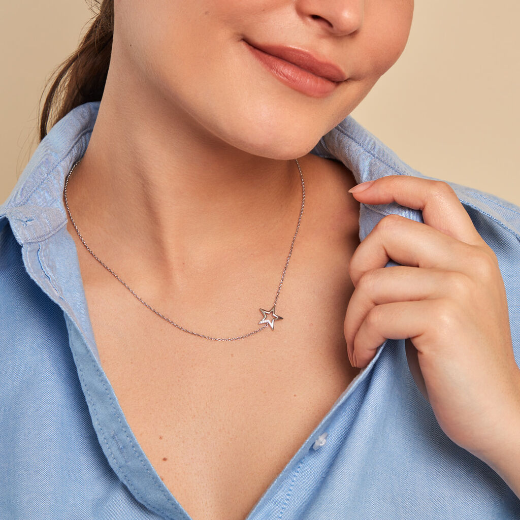 Collier Inessa Argent Blanc Oxyde De Zirconium - Nouveautés Femme | Histoire d’Or