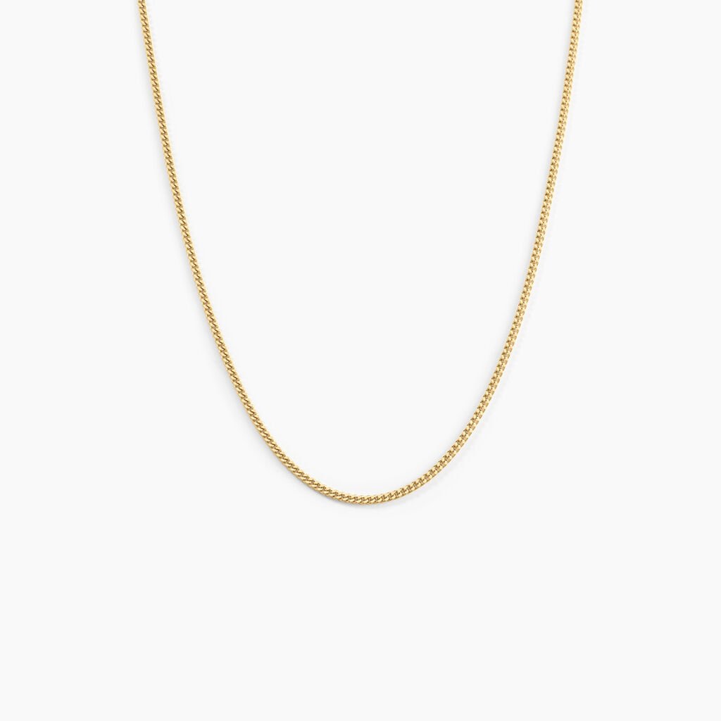 Chaîne Ixia Maille Gourmette Diamantee Or Jaune