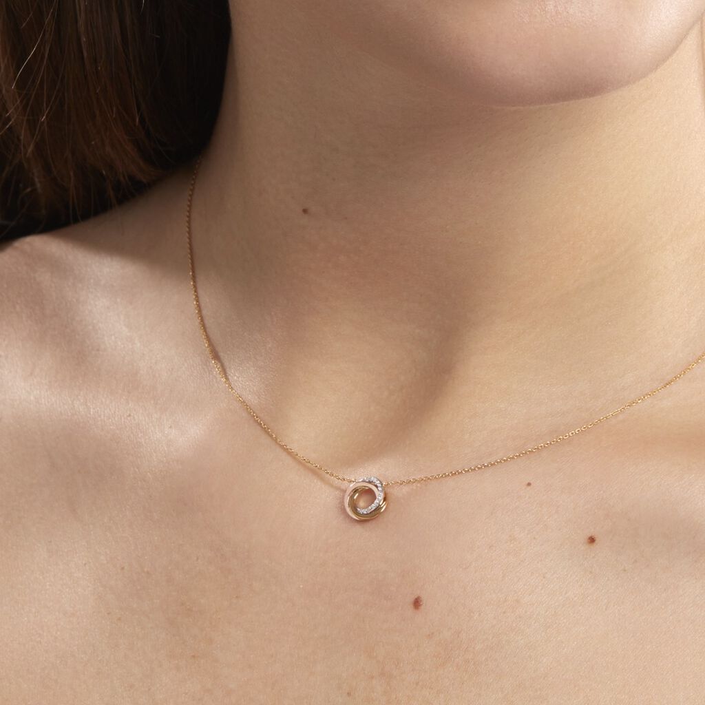 Collier Daphnee Or Tricolore Diamant - Colliers Femme | Histoire d’Or