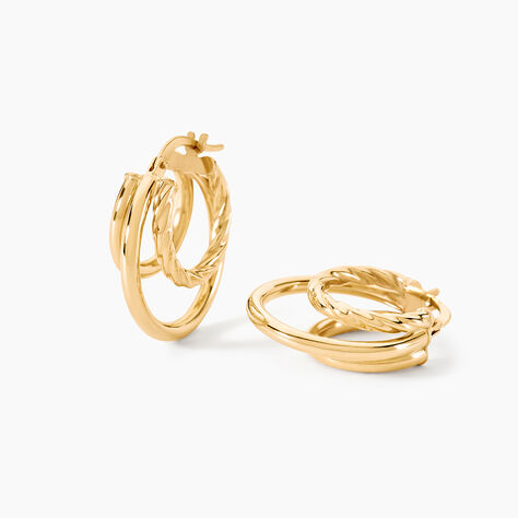 Cr&eacute;oles Takumi Or Jaune - Boucles d'oreilles cr&eacute;oles Femme | Histoire d&rsquo;Or