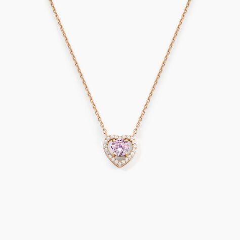 Collier Suzon Argent Rose Oxyde De Zirconium - Colliers fantaisie Femme | Histoire d’Or