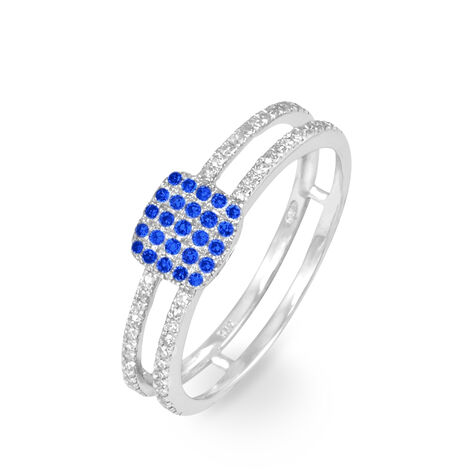 Bague Aude Or Blanc Saphir Et Diamant - Bagues avec pierre Femme | Histoire d’Or