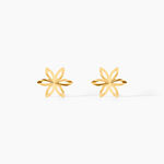 Boucles D'oreilles Puces Fadia Fleur Or Jaune - Clous d'oreilles Femme | Histoire d&rsquo;Or
