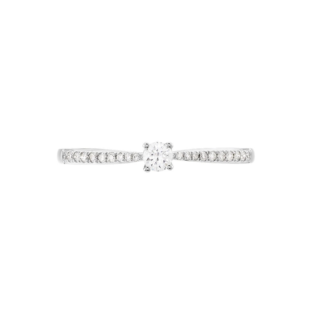Bague Solitaire Hemera Or Blanc Diamant - Bagues solitaires Femme | Histoire d’Or