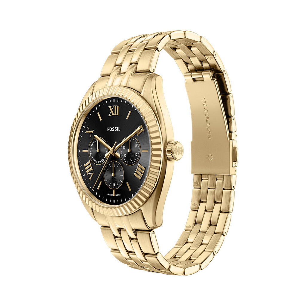 Montre Fossil Campbell Noir - F&ecirc;te des p&egrave;res Homme | Histoire d&rsquo;Or
