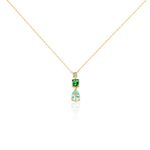 Collier Huffie Plaqu&eacute; Or Jaune Pierre D'imitation - Colliers Femme | Histoire d&rsquo;Or