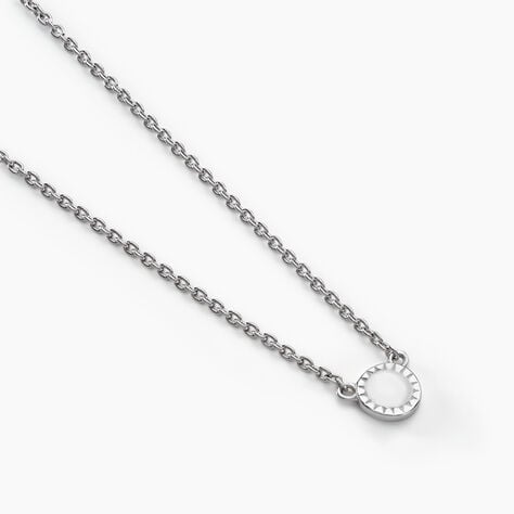 Collier Sixties Argent Blanc - Ras de cou Femme | Histoire d&rsquo;Or