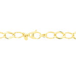 Collier Joice Maille Altern&eacute;e Et Godronne Or Jaune - Chaines Femme | Histoire d&rsquo;Or