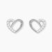 Boucles D'oreilles Puces Dorthea Argent Blanc Oxyde De Zirconium - Boucles d'oreilles fantaisie Femme | Histoire d’Or