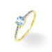 Bague Manon Or Jaune Topaze Et Oxyde De Zirconium - Bagues solitaires Femme | Histoire d’Or