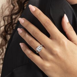 Bague Solitaire Wilona Argent Blanc Oxyde De Zirconium - Bagues solitaires Femme | Histoire d’Or