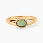 Bague Memory Plaqu&eacute; Or Jaune Aventurine - Bagues solitaires Femme | Histoire d&rsquo;Or