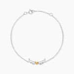 Bracelet Or Jaune et Argent Blanc Oxyde De Zirconium - Bracelets Femme | Histoire d&rsquo;Or