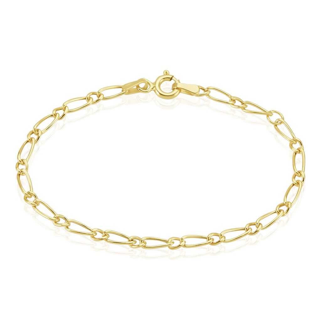 Bracelet Esma Maille Alternee 1/3 Or Jaune - Bracelets Communion Enfant | Histoire d’Or
