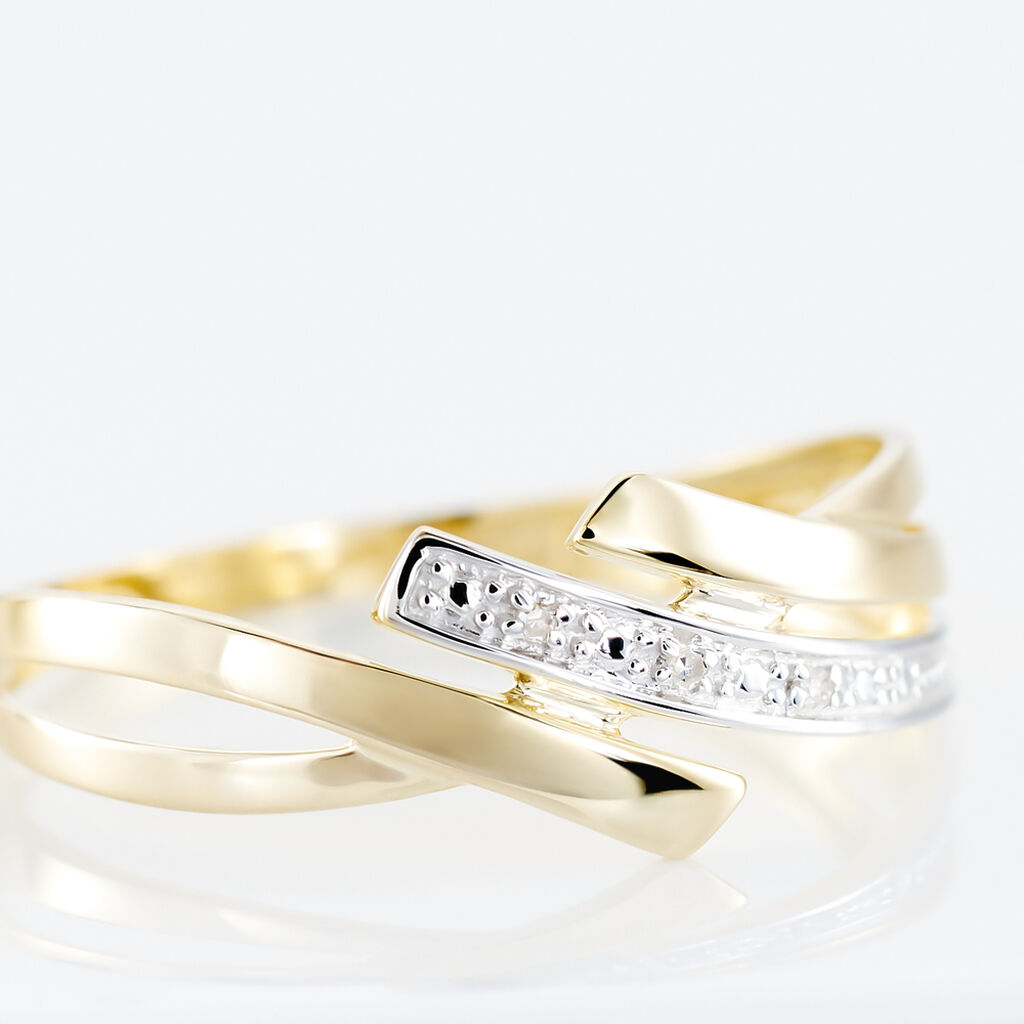 Bague Nermine Or Jaune Diamant - Bagues avec pierre Femme | Histoire d’Or