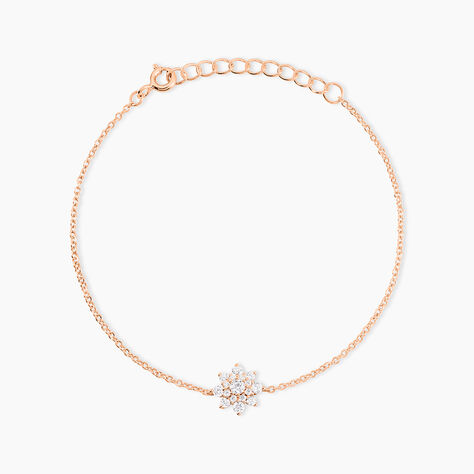 Bracelet Lorraine Argent Rose Oxyde De Zirconium - Bracelets Femme | Histoire d&rsquo;Or