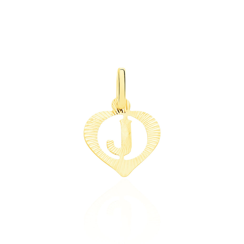 Pendentif Eudocie Coeur Lettre Or Jaune