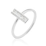 Bague Or Blanc Oxyde De Zirconium - Bagues avec pierre Femme | Histoire d&rsquo;Or