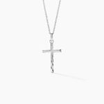 Pendentif Desilia Cisel&eacute;e Argent Blanc - Pendentifs Communion Famille | Histoire d&rsquo;Or