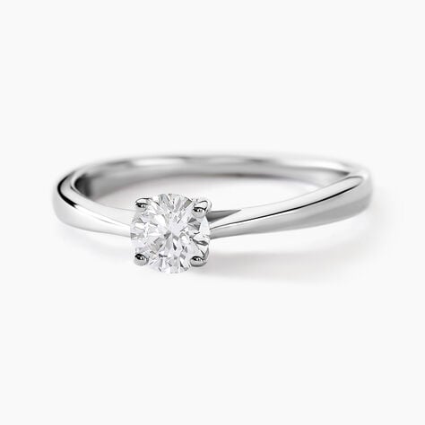 Bague Solitaire One Or Blanc Diamant - Bagues solitaires Femme | Histoire d&rsquo;Or