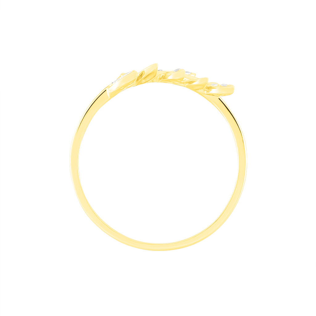Bague Nahia Or Jaune Oxyde De Zirconium - Bagues avec pierre Femme | Histoire d’Or