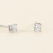 Boucles D'oreilles Puces Aphrodite Platine Blanc Diamant - Clous d'oreilles Homme | Histoire d’Or