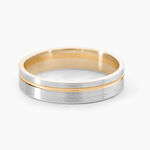 Alliance Marcio Ruban Plat Or Bicolore - Alliances Classiques Unisex | Histoire d&rsquo;Or