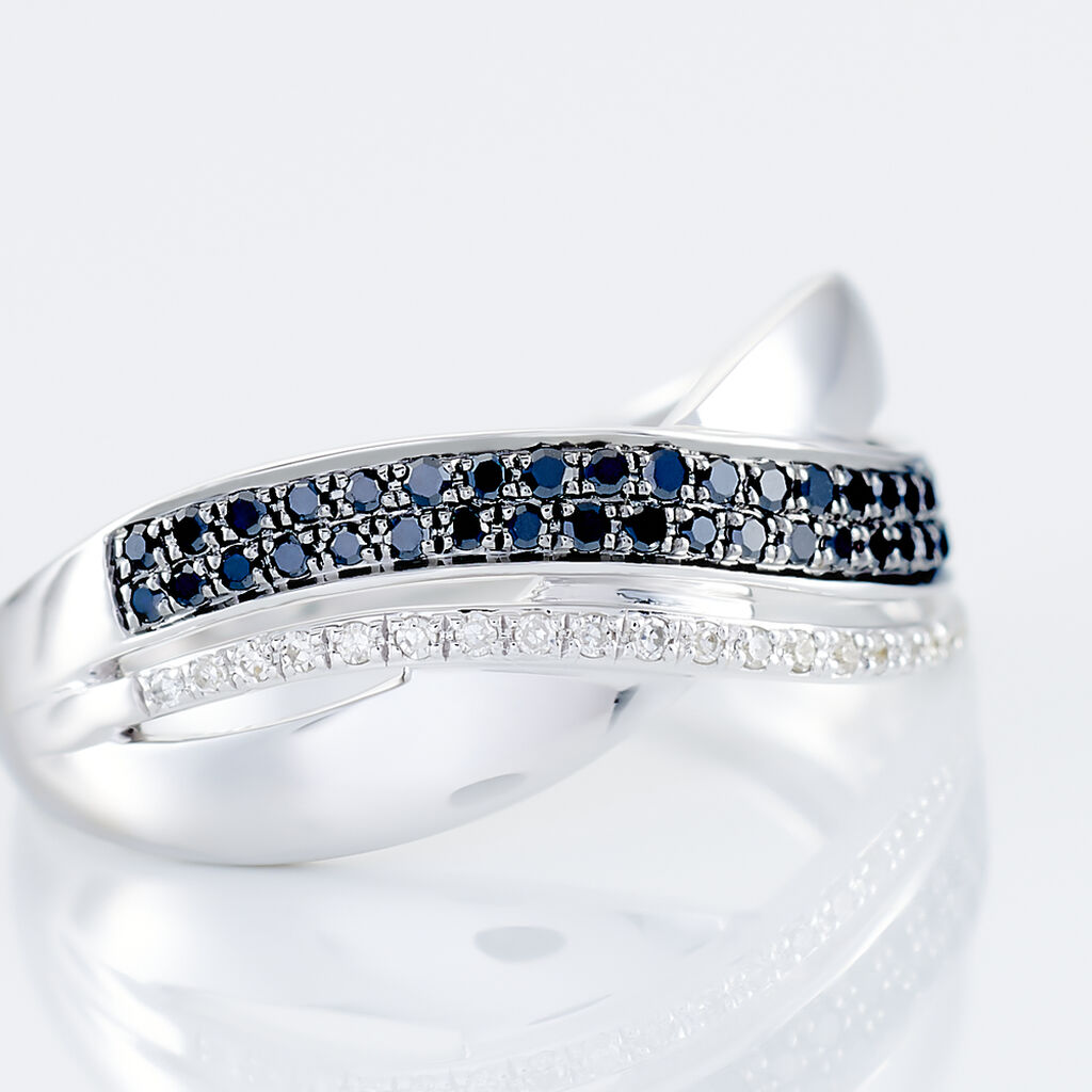 Bague Merlin Or Blanc Diamant - Bagues avec pierre Femme | Histoire d’Or