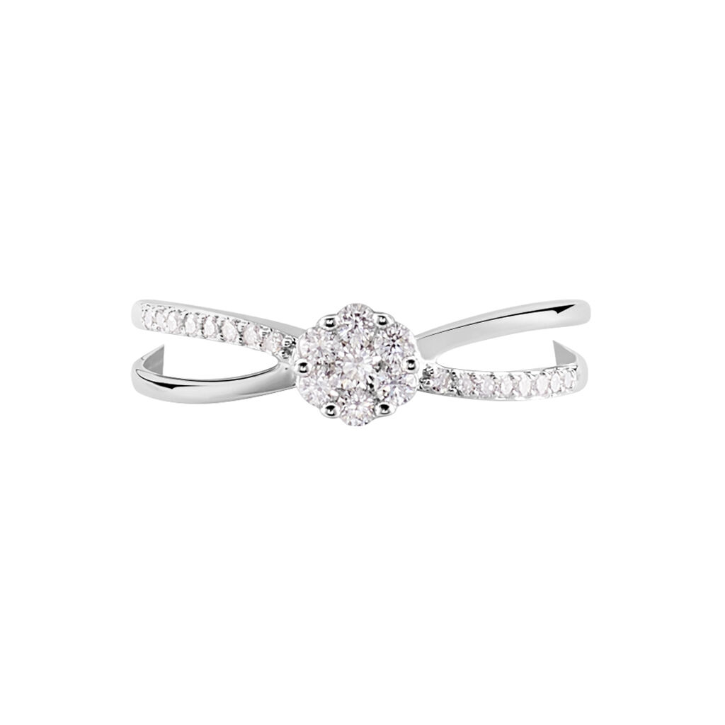Bague Kuta Or Blanc Diamant - Bagues avec pierre Femme | Histoire d’Or