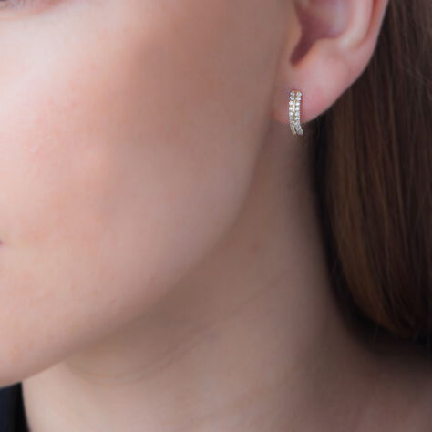 Créoles Jacobienne Or Jaune Oxyde De Zirconium - Boucles d'oreilles créoles Femme | Histoire d’Or