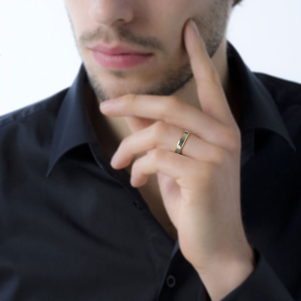 Alliance Beatrice Ruban Plat Or Bicolore - Alliances Famille | Histoire d’Or