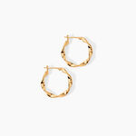 Cr&eacute;oles Lenna Torsad&eacute;e Plaqu&eacute; Or Jaune - Boucles d'oreilles cr&eacute;oles Femme | Histoire d&rsquo;Or