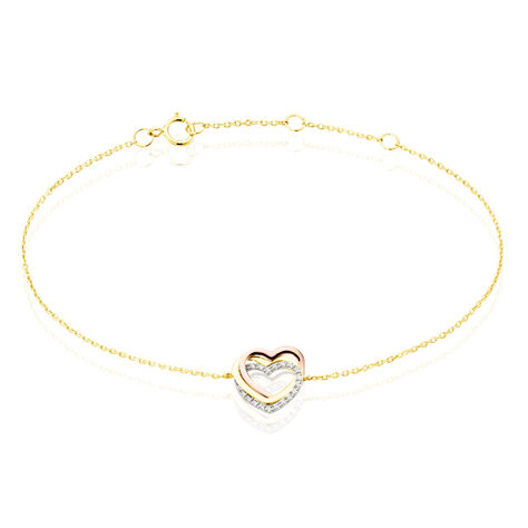 Bracelet Or Tricolore Anthime Oxydes De Zirconium - Bracelets Femme | Histoire d’Or