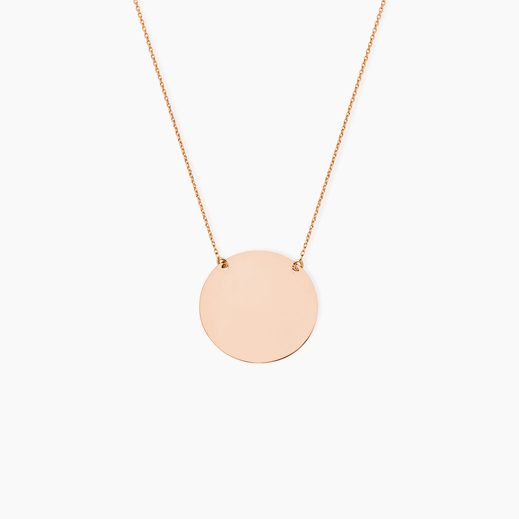 Collier Pastille Gravable Or Rose - Cadeaux de naissance Femme | Histoire d&rsquo;Or