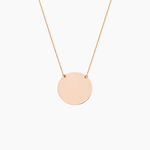 Collier Pastille Gravable Or Rose - Cadeaux de naissance Femme | Histoire d&rsquo;Or