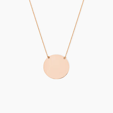 Collier Pastille Gravable Or Rose