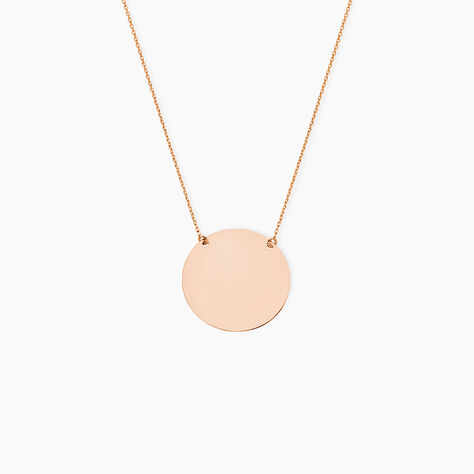 Collier Pastille Gravable Or Rose - Colliers Naissance Femme | Histoire d&rsquo;Or
